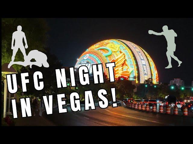 Vegas Strip Walk UFC Mexican Independence Battle Takes Over The Vegas Sphere on a Saturday Night