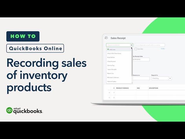 How to record sales of inventory products in QuickBooks Online (Tutorial)