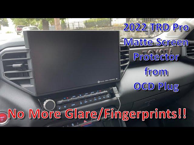 2022 Tundra TRD Pro Matte Screen Protector From OCD Plug...Glare Is Gone, No More Fingerprints!