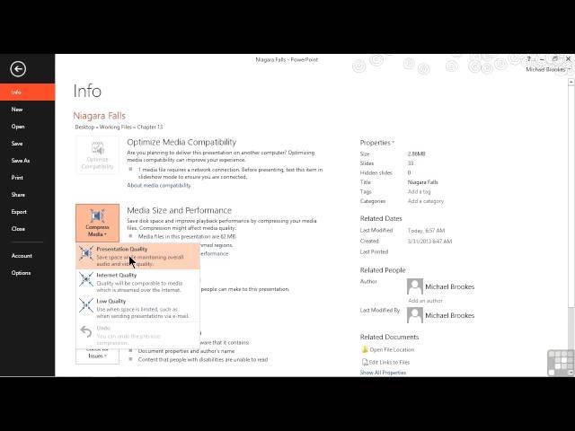 Microsoft Powerpoint 2013 Tutorial | Ensuring Multimedia Works