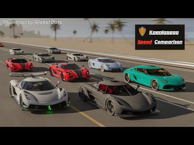 Koenigsegg Speed Evolution Comparison 3D | Fastest Koenigsegg 3d comparison