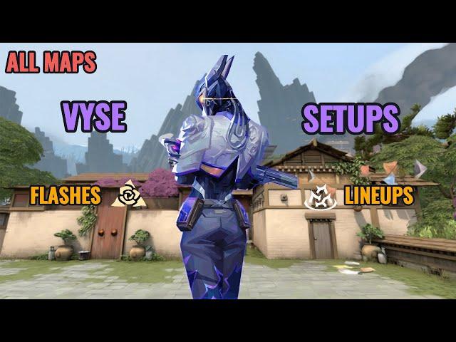 Vyse SETUPS/LINEUPS - ALL MAPS (Easy Valorant Guide)