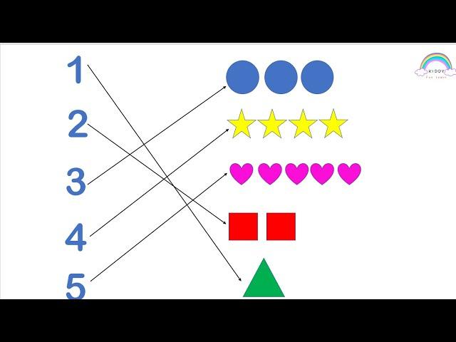 Match Numbers | 1 to 5 | Learn Numbers | Counting worksheet