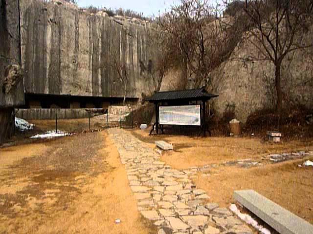 Unfinished giant stele in Yangshan Quarry