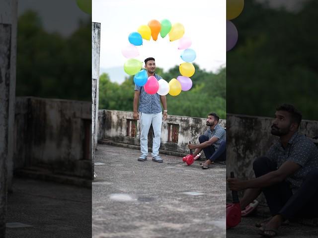 Balloons Round Circle in Air #shorts #devkeexperiment