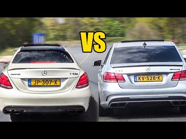 Mercedes C63S AMG vs E63 AMG - DRAG RACE