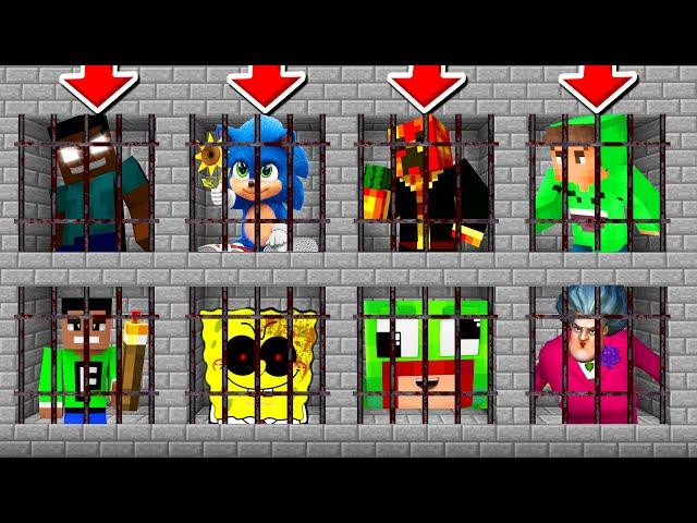 Minecraft PE : DO NOT CHOOSE THE WRONG PRISON! (Jelly, PrestonPlayz, Baby Sonic & MORE)