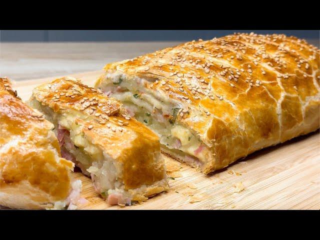 I have never eaten such a delicious dinner! Easy and cheap potato stuffed roll!