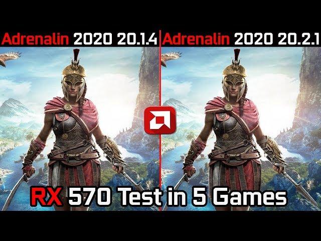 AMD Adrenalin 2020 Edition (20.1.4 vs 20.2.1) Test in 5 Games RX 570 in 2020