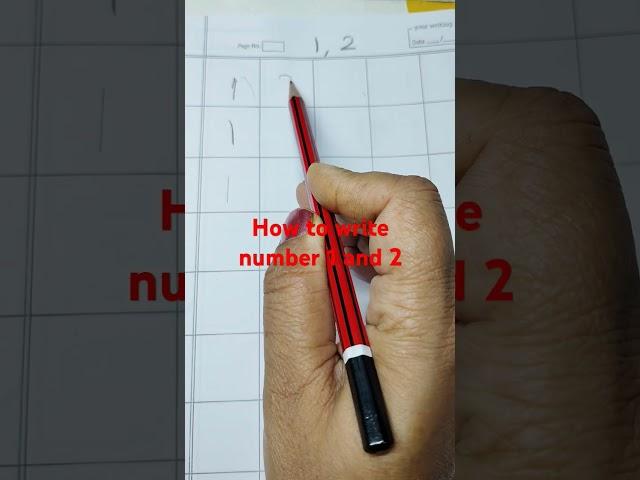 How to write number 1and 2#kindergarten #nursery #writing #counting #math #school #kids#study