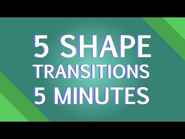 5 Simple After Effects Shape Transitions in 5 Minutes! (Beginner Tutorial)