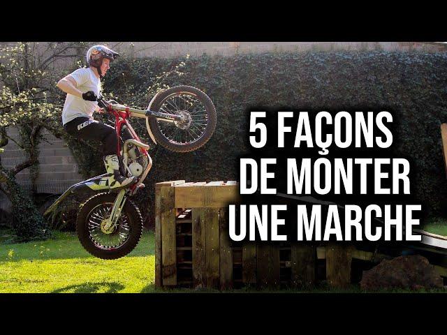 5 WAY TO CLIMB A STEP WITH A TRIALS MOTORBIKE !