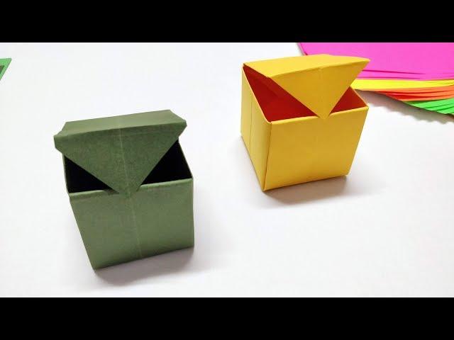 Origami Box with Lid How to make Origami box , Easy step by step tutorial paper box project