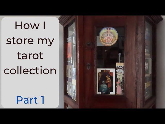 A tour of my hexagonal tarot cabinet #tarotreader #tarotcollector