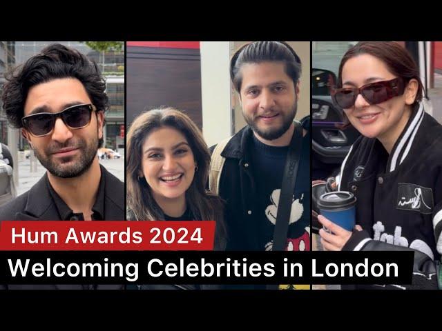 Celebrities arriving in London for HUM Awards 2024 - Hania Aamir, Mahira Khan, Ahad Raza Mir