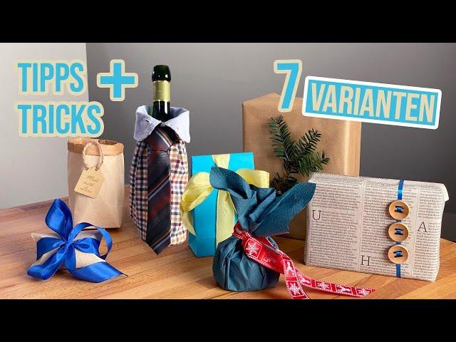 Geschenk verpacken ohne Geschenkpapier - 7 einfache Ideen