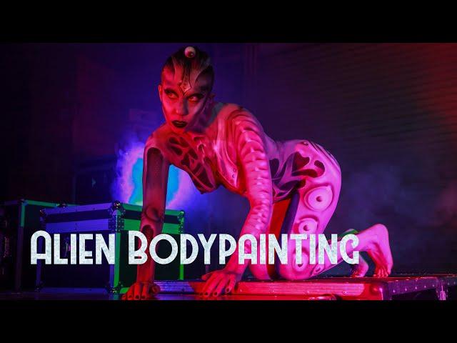 Alien Bodypainting Fotoshooting mit Akay und Jörg Düsterwald in Hannover