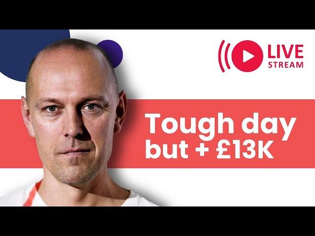 TraderTom Live Trading US Session: Tough day, but + £13,000