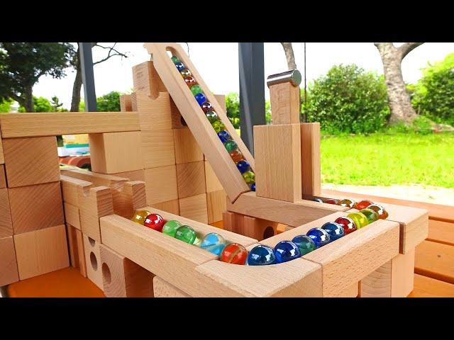 Marble Run Healing Sound  Wooden Cuboro Standard MIX Course