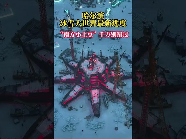 期待值拉满！哈尔滨冰雪大世界最新进度 #哈尔滨 #chinatravel