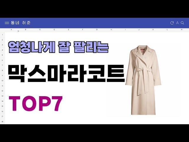 요즘 인기 많은 막스마라코트 추천 TOP7 (가격,평점,비교)