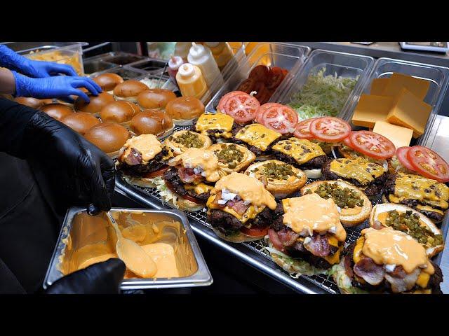 This is the best hamburger in the world! American style cheeseburger - BEST 5 / Korean street food