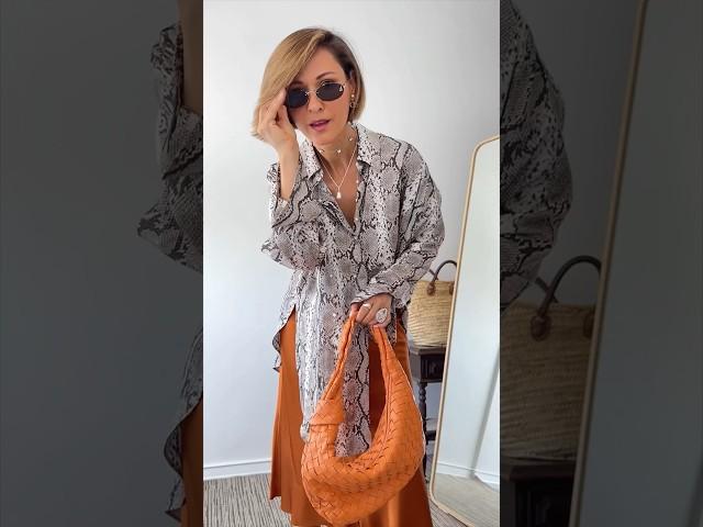Одна Рубашка - Три Образа! Носим трендовый змеиный принт по-новому |Trendy snake print blouse #style