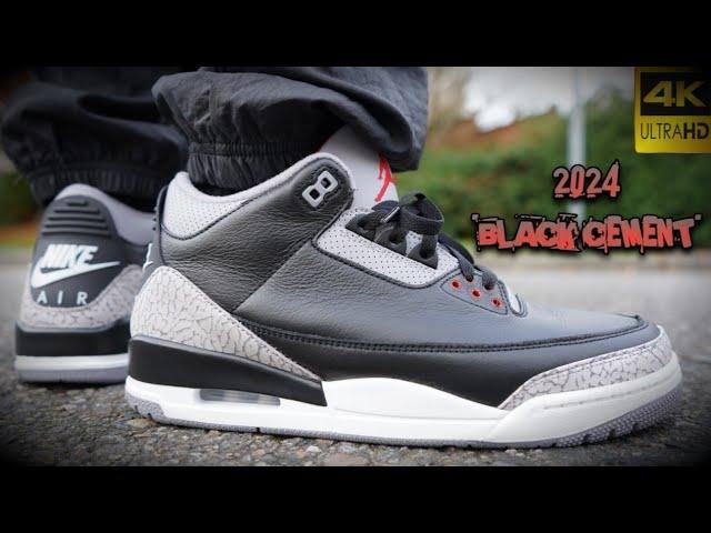 AIR JORDAN 3 2024 "BLACK CEMENT"  REVEIW & ON FEET + SIZING TIPS