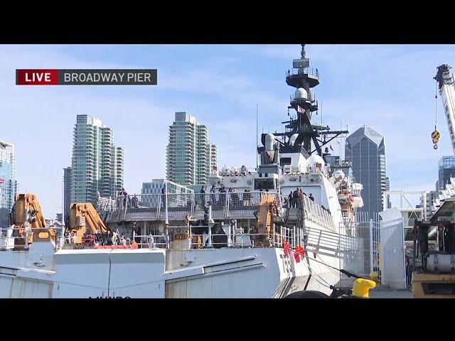 Coast Guard offloads thousands of pounds of intercepted drugs at San Diego's Waterfront | NBC 7