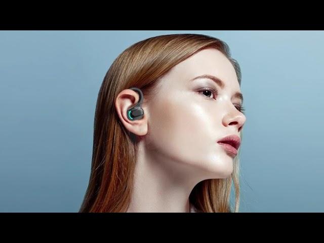 M-F8 Wireless Headphone Bluetooth 5.2 Single Ear Hook Business Earphones Stereo Noise reduction