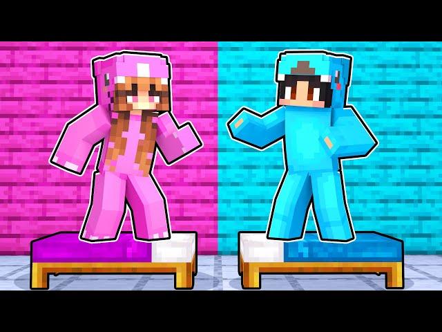 GIRLS vs BOYS Sleep Over House Party In Minecraft!