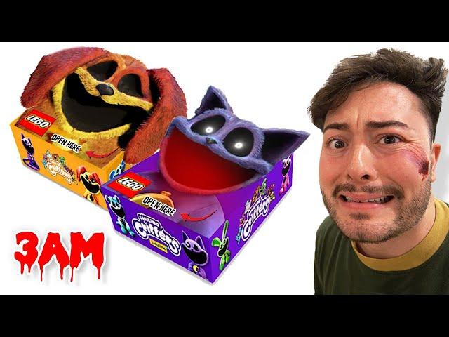 DO NOT UNBOX MYSTERY LEGO CATNAP AND DOGDAY BOXES AT 3 AM!! (CURSED POPPY PLAYTIME TOYS)