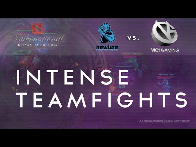 Intense teamfights - Vici Gaming vs. Newbee @ TI4 Winner Bracket Semis