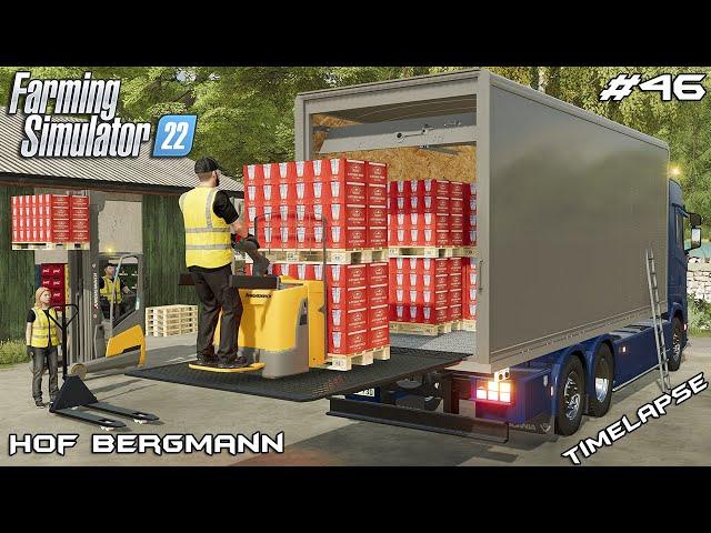 Selling UHT MILK with SCANIA S BOX with TAILGATE | Hof Bergmann | Farming Simulator 22 | Episode 46