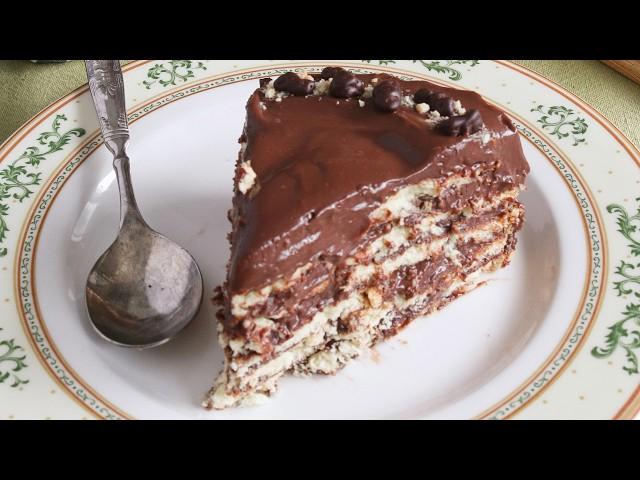 Marquesa de chocolate con galletas maría, postre cremoso e ideal para los amantes del chocolate