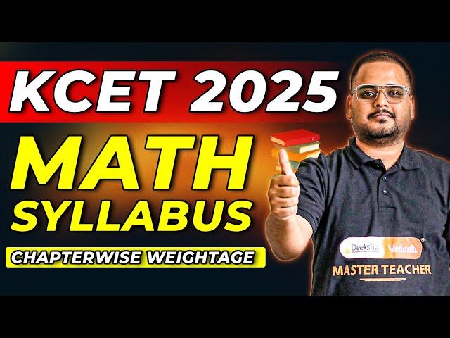 KCET 2025 Maths Syllabus Topicwise with Chapterwise Weightage