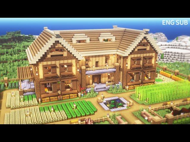 Minecraft: How To Build a 2-Player Survival Base(Mansion House) Tutorial (#17) | 마인크래프트 건축, 야생 기지