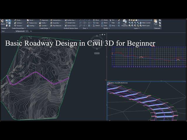 Basic Roadway Design in Civil 3D for Beginner