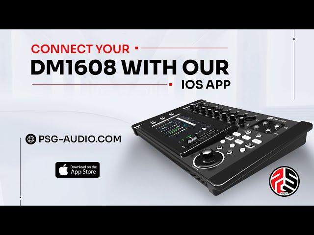 PSG AUDIO DM-1608 Digital Mixer with our iOS App 