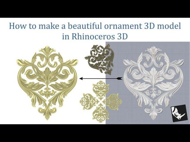 How to make a beautiful ornament 3D model in Rhinoceros 3D?"