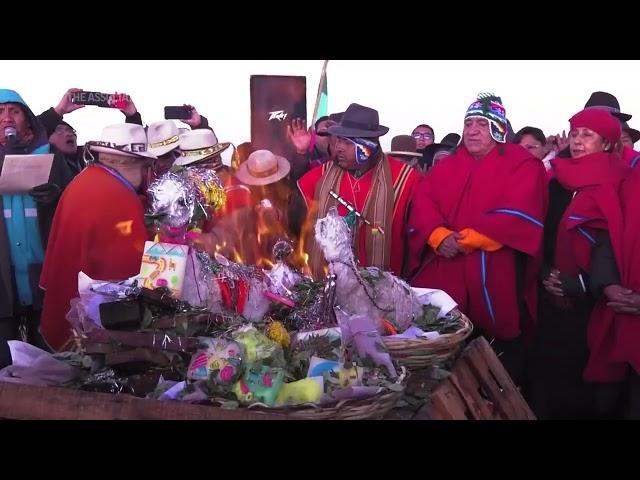 Bolivian Indigenous Aymara celebrate New Year