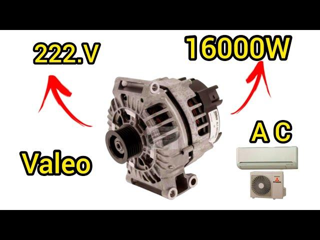 I turn free energy 222.V into.16000Wwith Valeu alternator