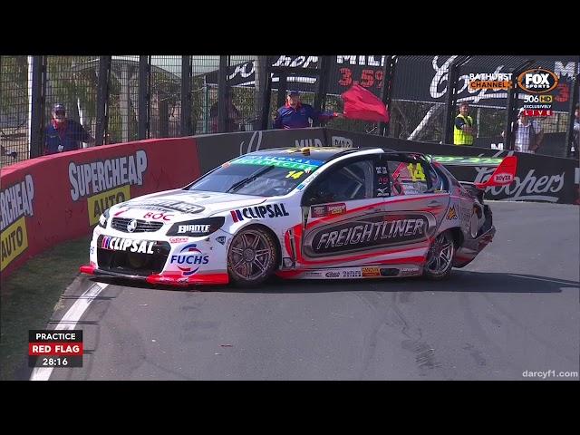 Slade Big Crash Practice 1 | VASC - Bathurst 2017