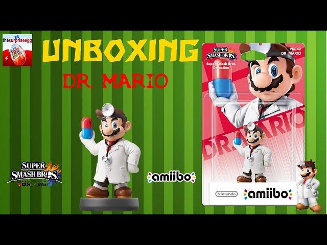 NEW Unboxing Amiibo DR. MARIO No. 42 WiiU Super Smash Bros. collection