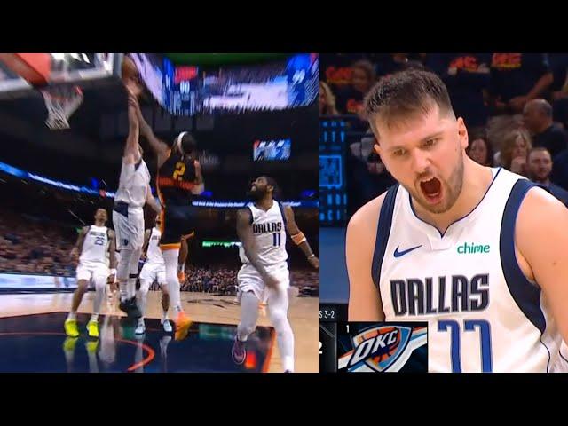 Luka Doncic so hyped after huge block on SGA in clutch to win Game 5 