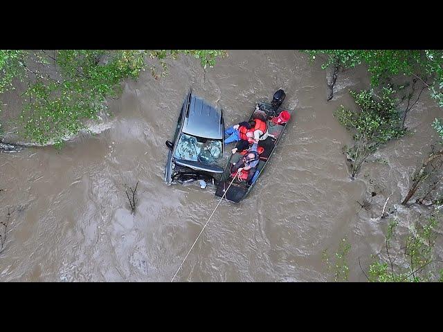 INSANE Water Rescue from Flash Flood - Norway, South Carolina