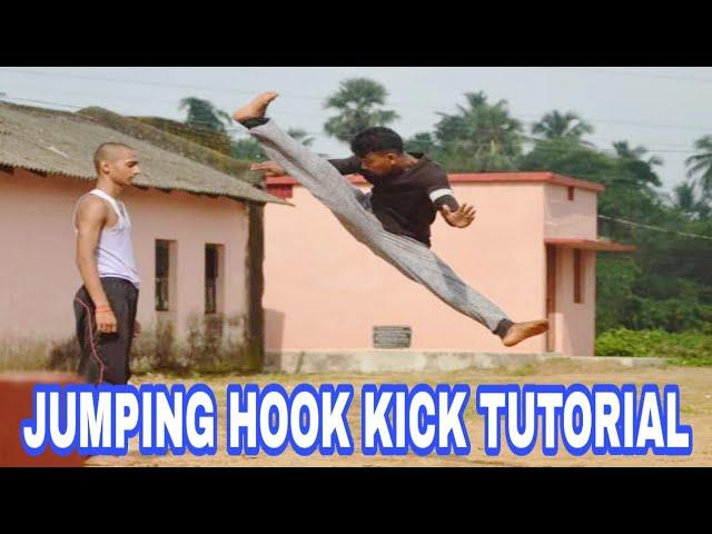 Jumping hook kick tutorial in hindi | martialarts kicks ||