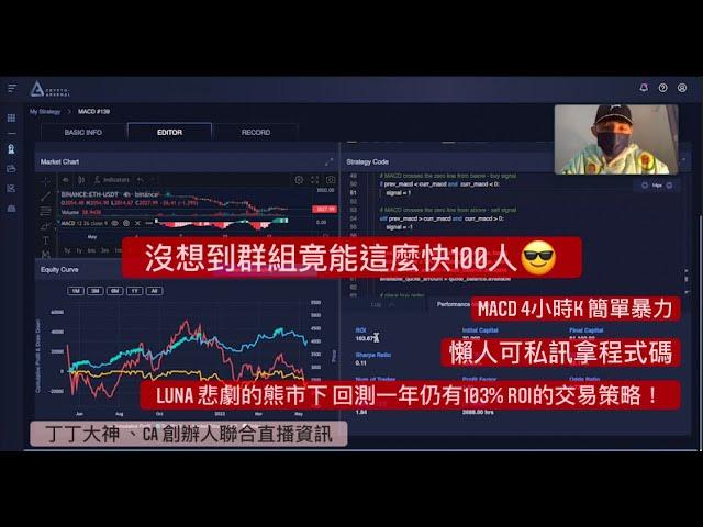 【 Python 】回測一年63.95%勝率103%報酬率的MACD策略！懶人私訊拿程式碼 #Dinsight區塊觀點 #CryptoArsenal | EP 09