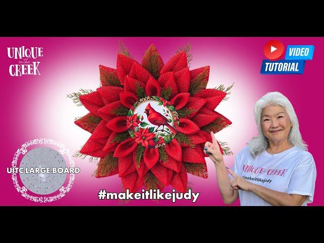 Judy Creates An Exquisite Winter Flower Wreath | Unique In The Creek Large Board