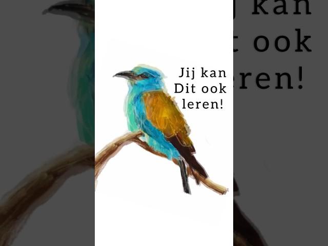 Jij kan ook leren vogels schilderen! Doe met ons mee! #kunst #schilderen